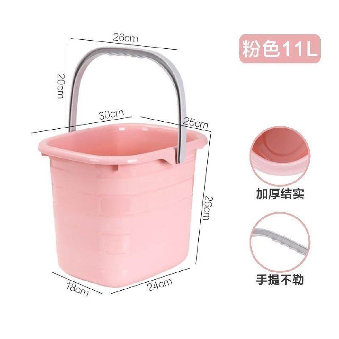 塑料桶洗拖把桶长方形车载扁方储水桶耐用小号墩布桶小桶拖布桶图片