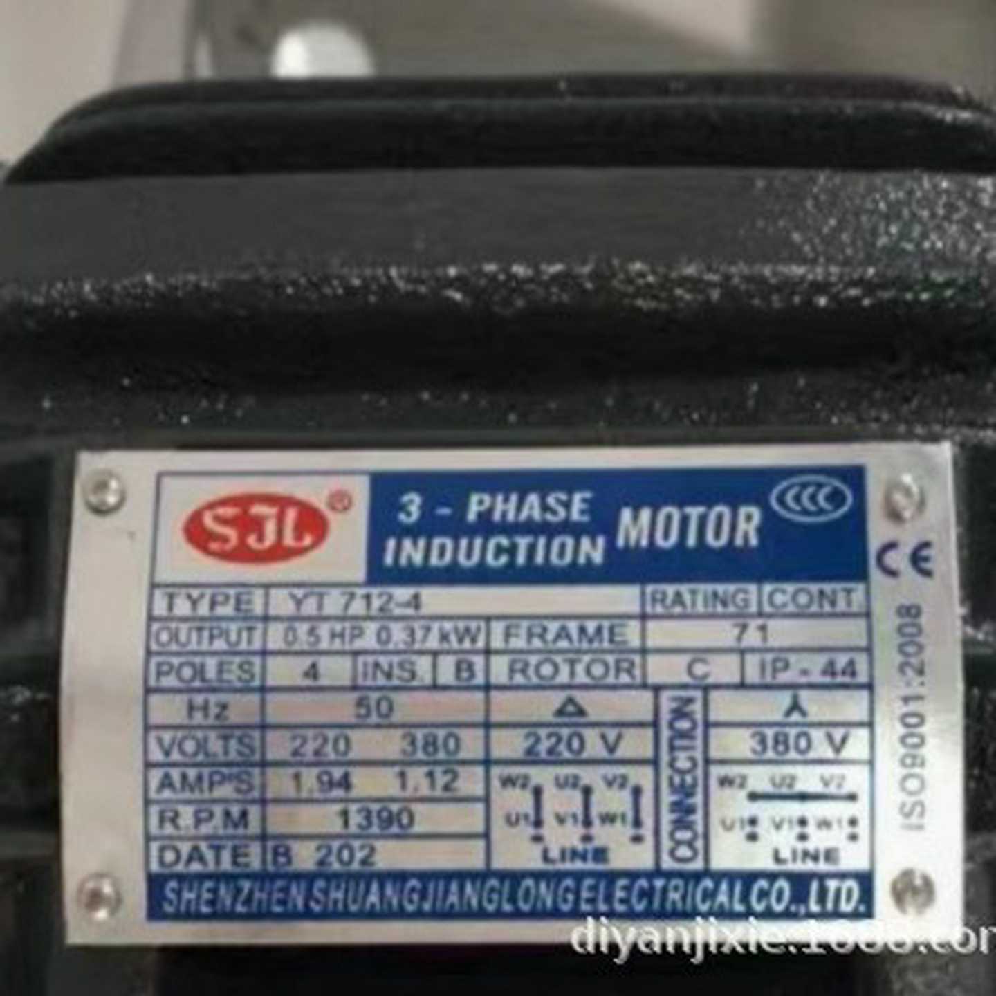 SJL电机马达YT712-40.37KW长轴风机电动机YT801-4YT90L-4Y