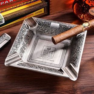 CIGARLOONG茄龙雪茄烟灰缸大口径雪茄烟槽金属创意烟家用缸灭烟器