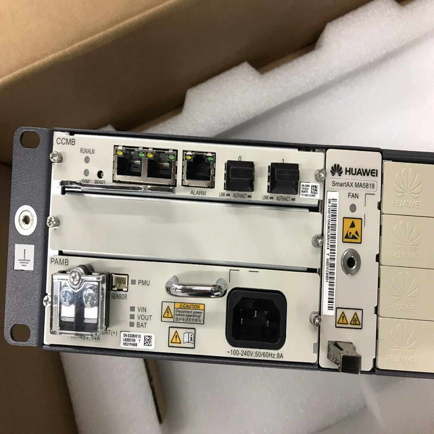 华为MA5818 接入ONU设备 整机 空机框均有华为系列O