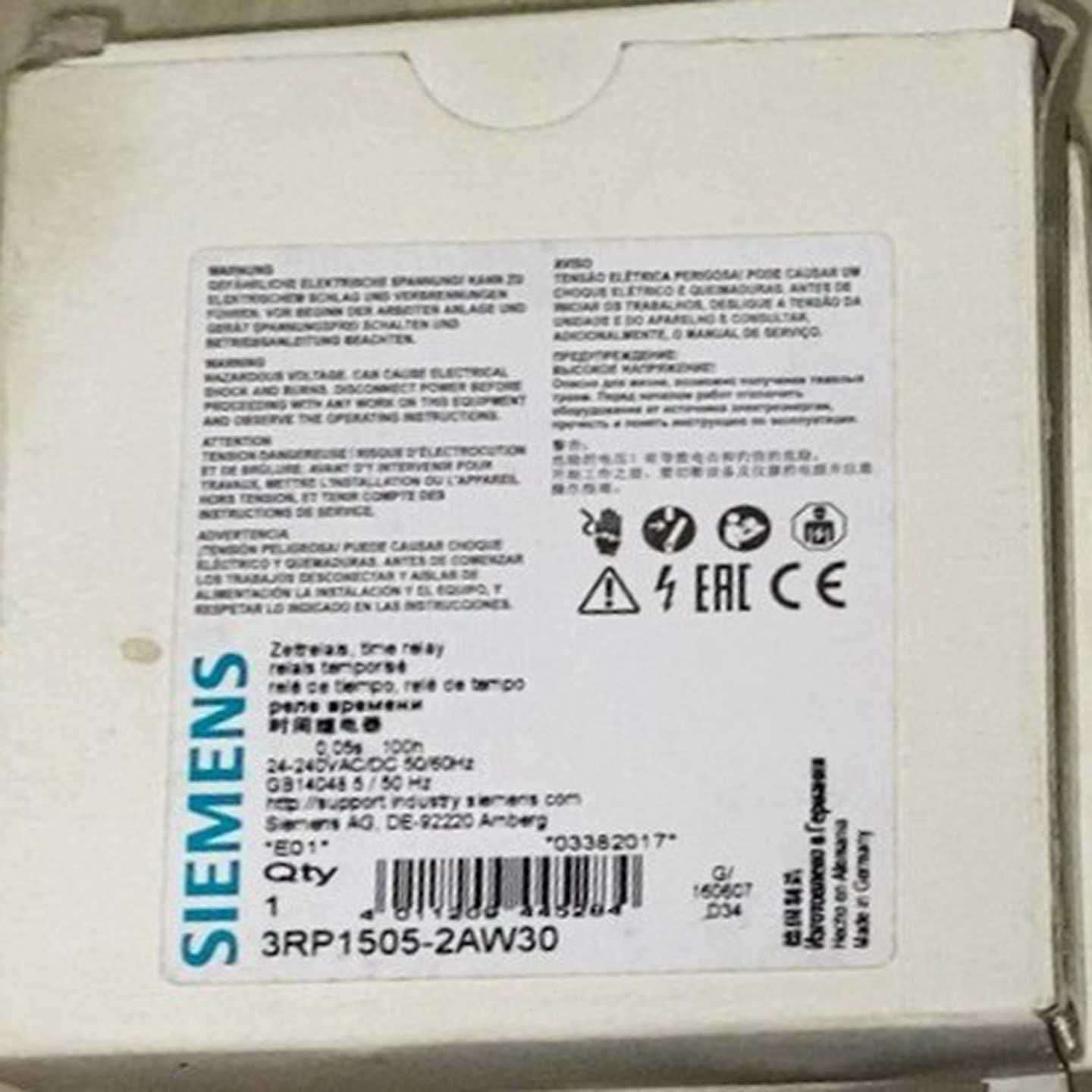 安全继电器3RP1505-2AW30，包装询价