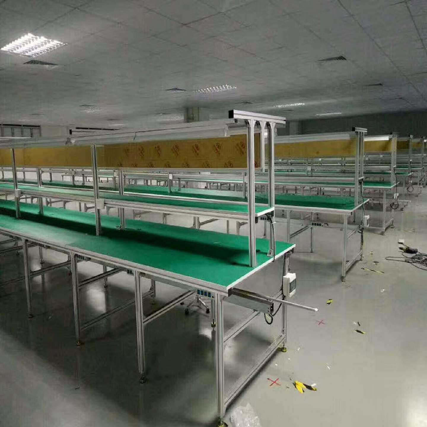 防静电工作台车间操作台铝合金流水线打包台铝型材检验台带灯