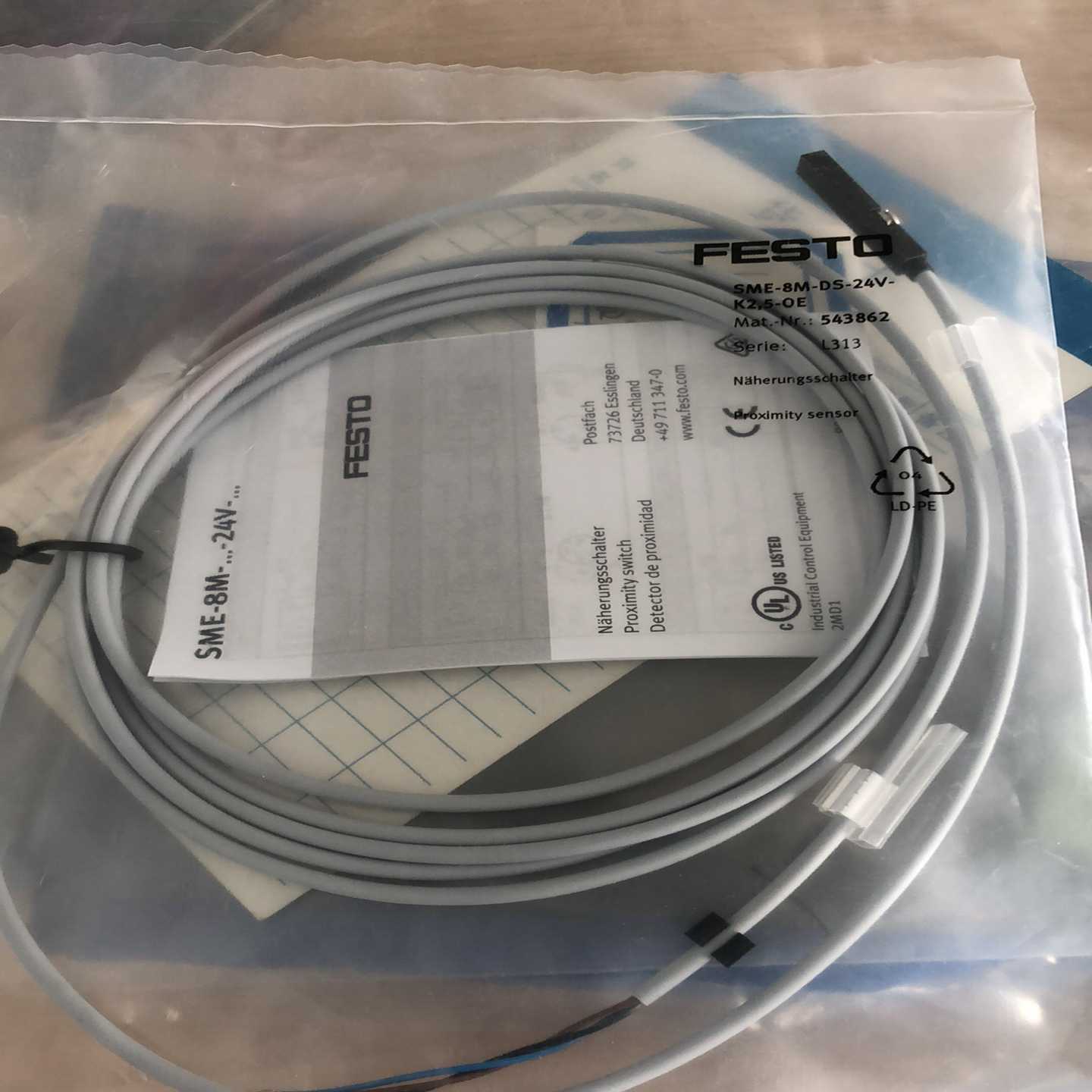 【议价】FESTO传感器sme-8m-ds-24v-k2，5-0适用