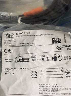 IFM易福门M12连接线EVC003，EVC160，EVC询价