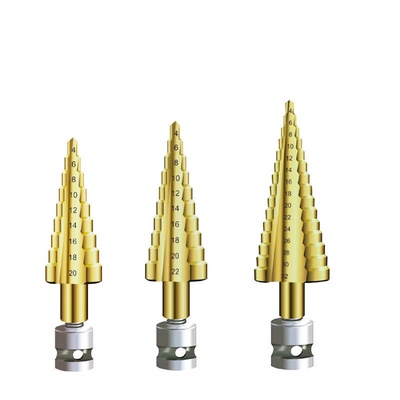 宝塔钻头高硬度电动扳手转换头木工钻头开孔器模板金属钻阶梯钻头