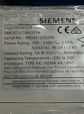 7ML5033-1BA00-3A，超声波液位计，询价