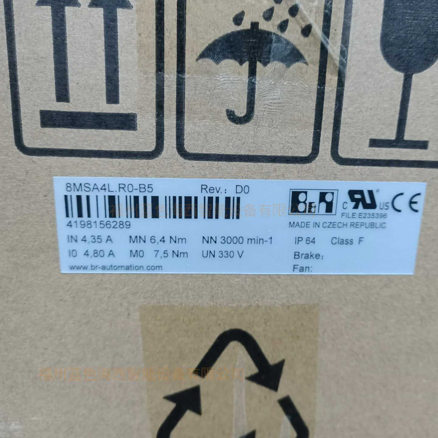 B&R贝加莱ServoMotor8MSA4X.E1-6H9/8MSA5L.E0-D300-1伺服电机