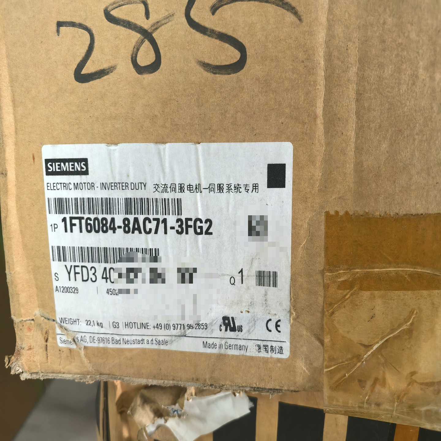 电机1FT6084-8AC71-3FG2原标询价