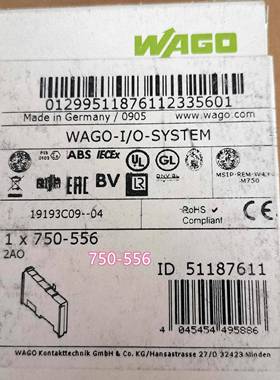 配件现货WAGO 750-556750-466万可模块当天发货议价