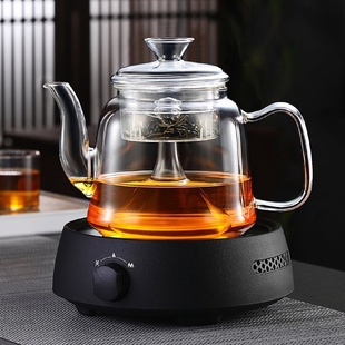 黑茶烧水养生壶电陶炉全自动家用 大容量玻璃煮茶器蒸茶壶蒸汽套装
