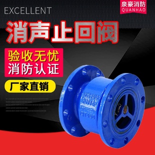 HC41X球墨铸铁法兰消声止回阀法兰单向逆止阀门DN100