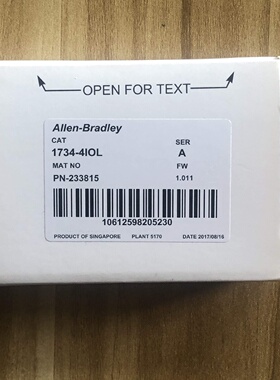 议价1734-4IOL 原装美国AB罗克韦尔PLC模块质保一年POINTIO1734系