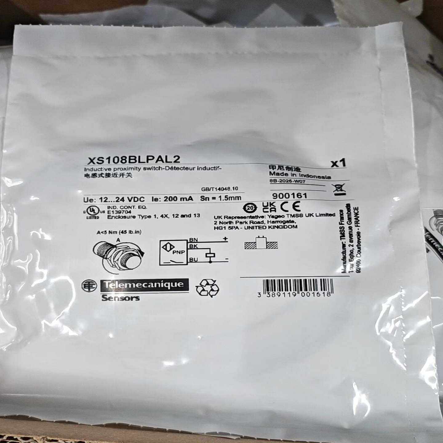 XS108BLPAL2特勒美科全新正品原装--议价商品