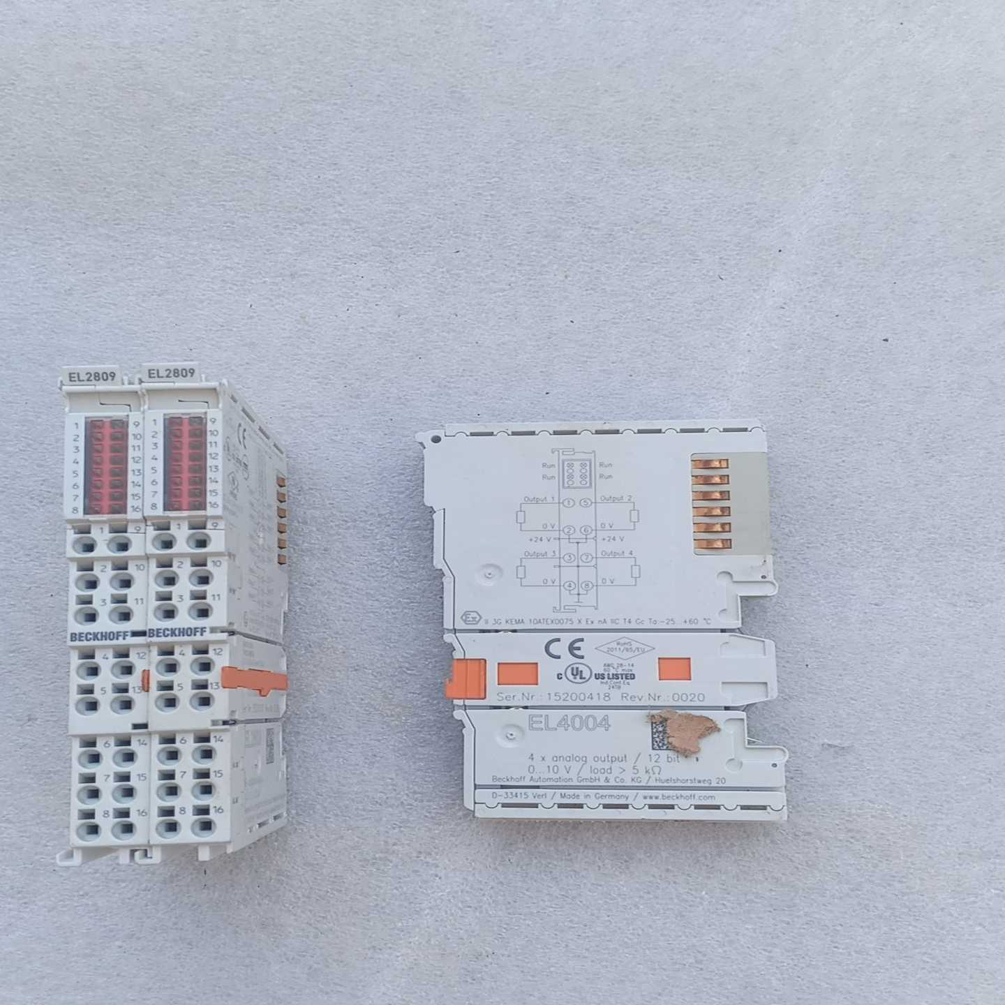 (重工机械)倍福L4004模块和倍福80模块仓库出来的片，懂