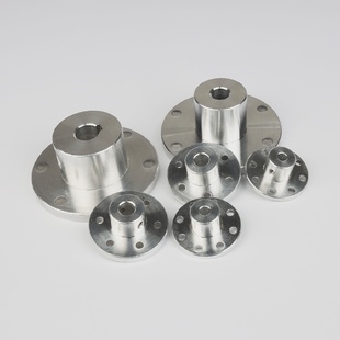 铝合金法兰联轴器法兰盘全向轮麦克纳姆轮导向法兰连接轴支座