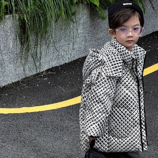 羽绒服男童2023新款洋气韩版中小童加厚男宝童装帅气外套