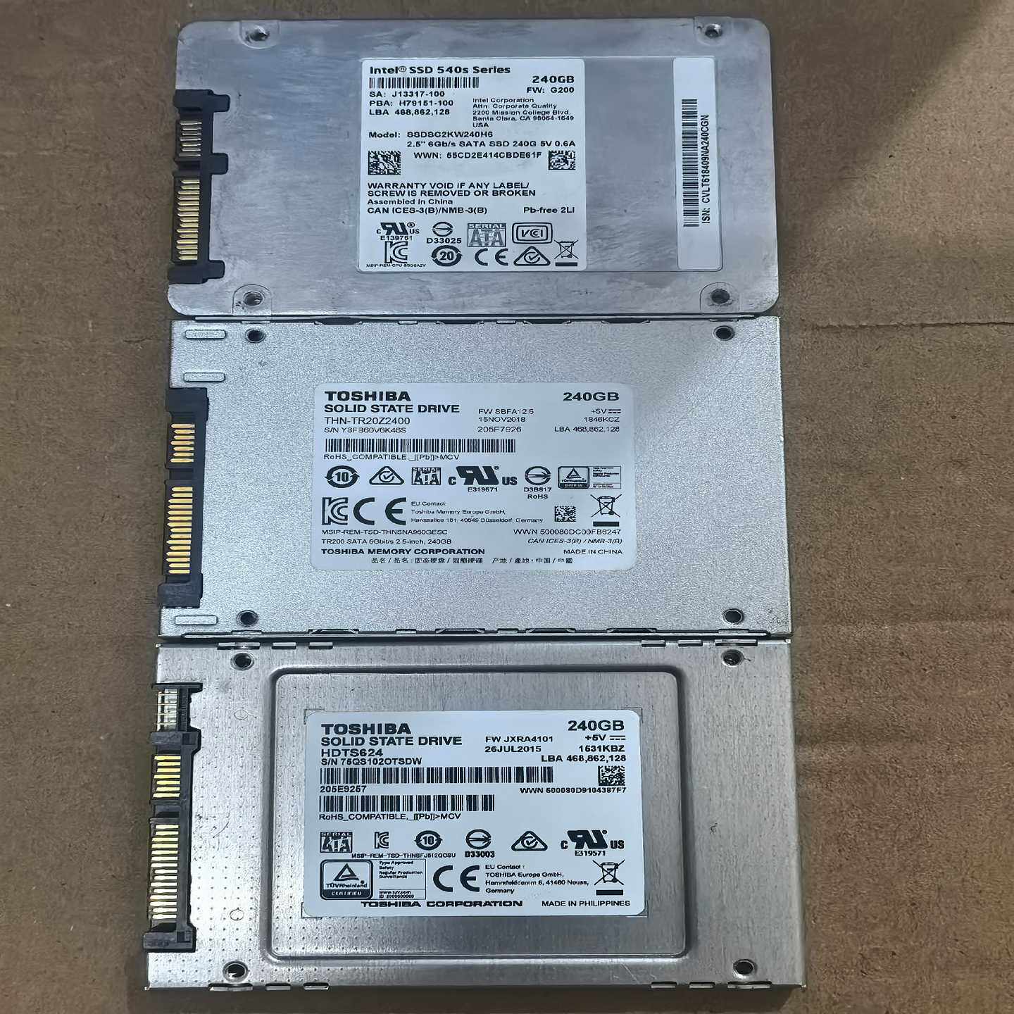 东芝240G/256G拆机二手固态硬盘--议价商品