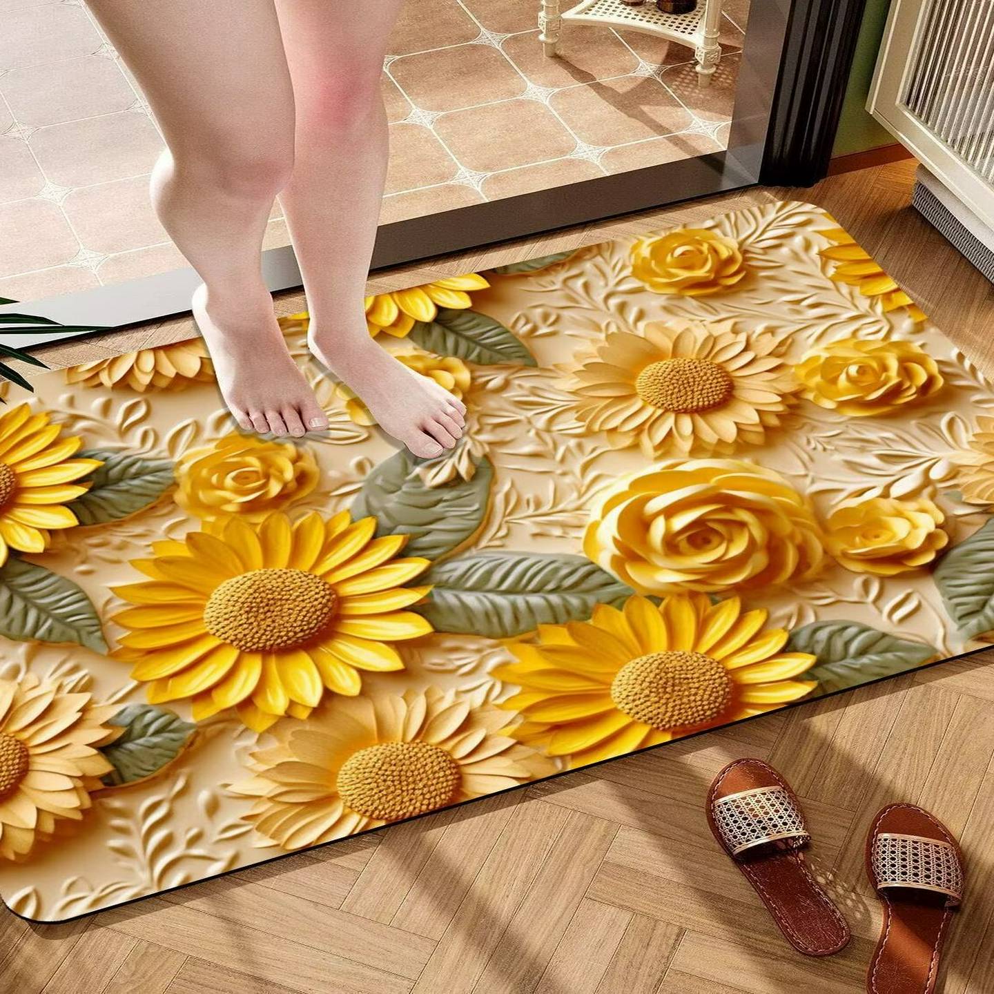 浴室厕所硅藻泥吸水地垫入口防滑脚垫浴室厕所门地毯