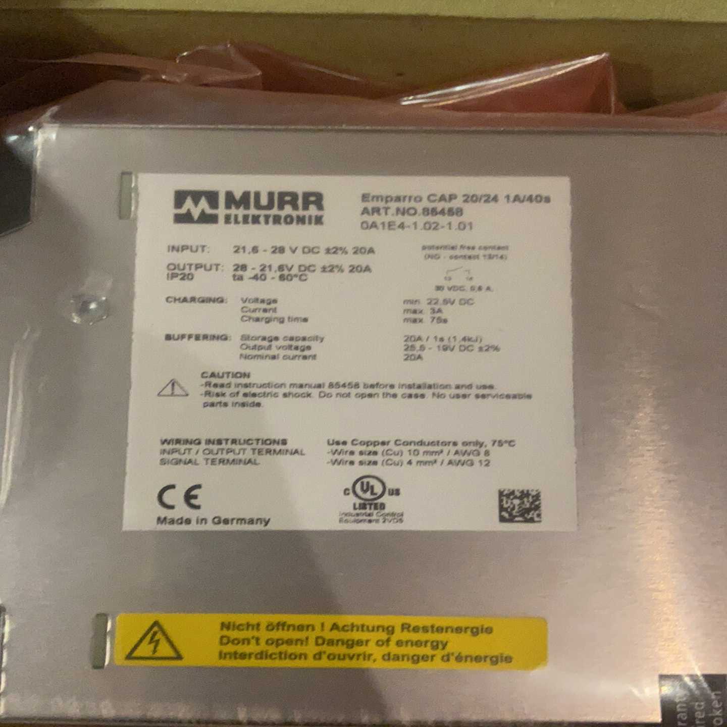 Murr emparro cap 20/24 1a/40s【卡奥电子】