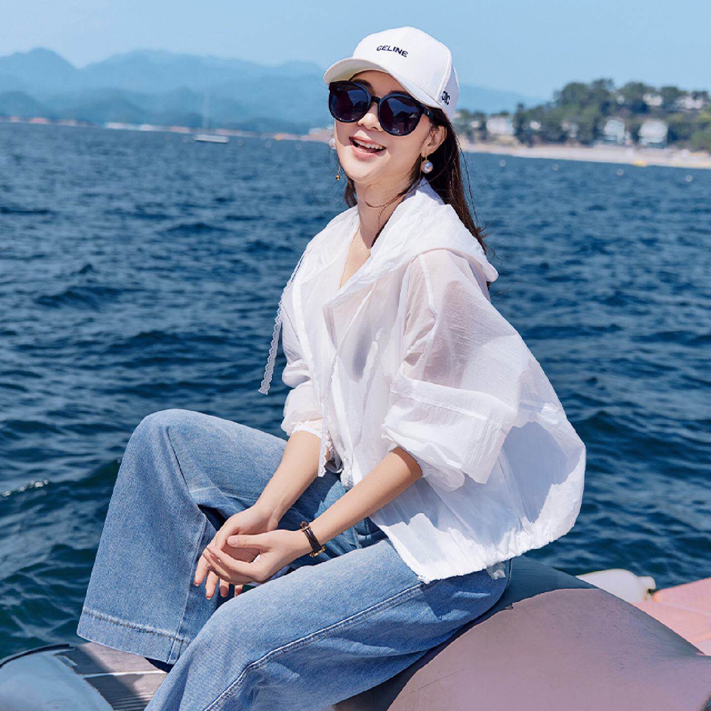 巨好看的白色防晒衣女2025新款女士薄款休闲女款小个子防晒服外套