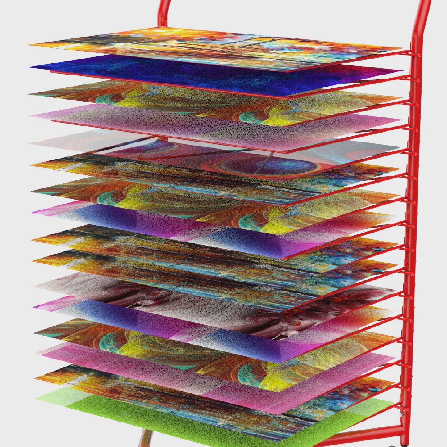 丝网美术绘画油画作品晾晒晾干展示画板工具收纳架现货直销可对公