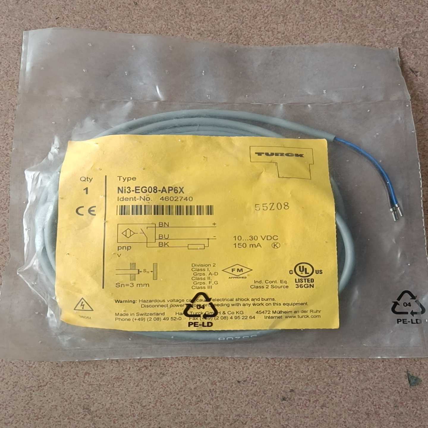 询价Ni3-EG08-AP6X图尔克接近开关TURCK