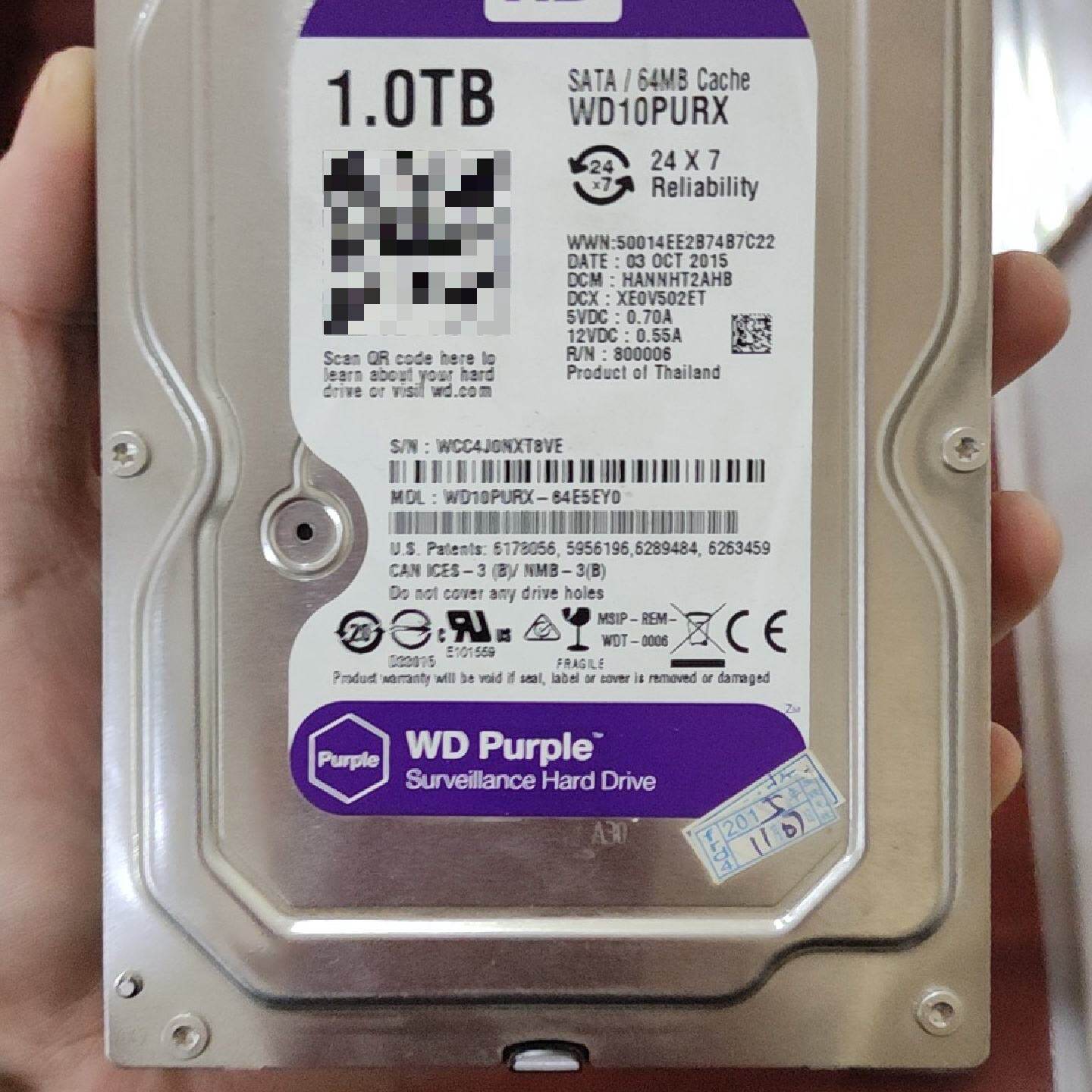 议价西数1TB紫盘监控硬盘WD10PURX3.5寸SATA接议价