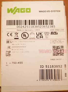 配件现货WAGO 750-1504750-1405750-455万可模块议价