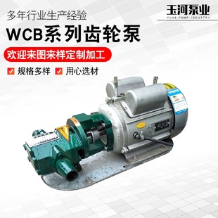 手提齿轮泵汽油柴油自吸电动抽油泵 WCB系列齿轮泵便携式