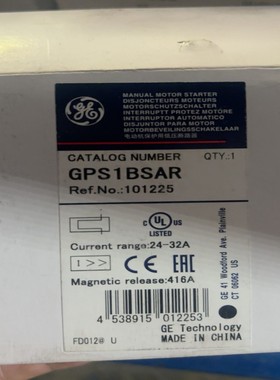 【请询价】全新GE通用电气电动机保护器GPS1BSAR24-32A电