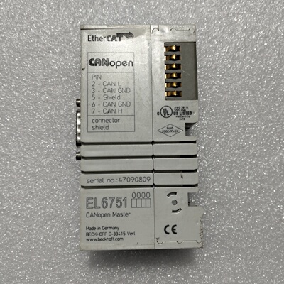 BECKHOFFEL6751CANopen主站模块实物-询