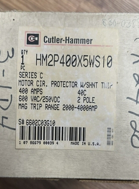 CUTLER-HAMMERHM2P400X5WS102P400A600VAC250VDCCIRCUITBR