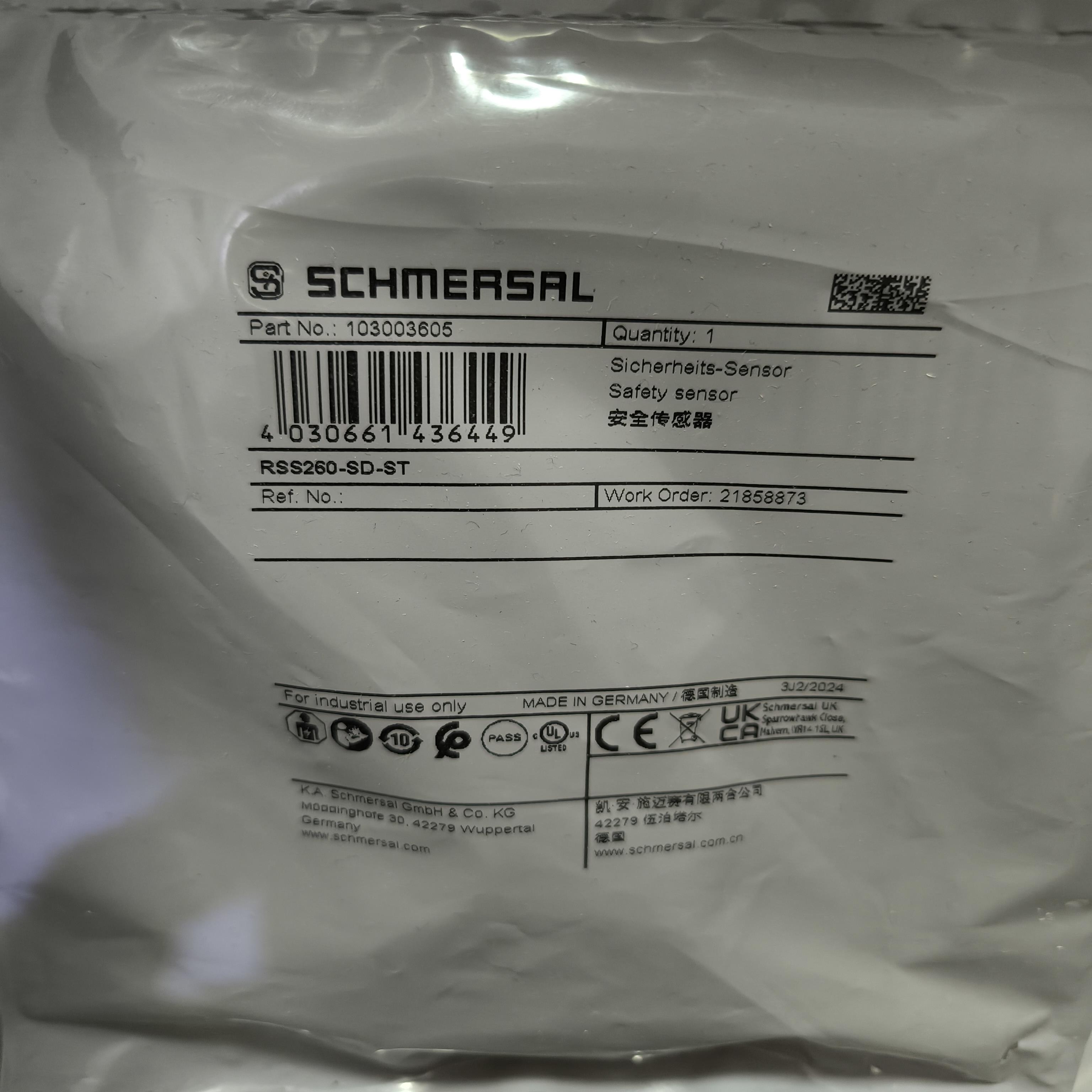 RSS260-SD-ST103003605施迈赛安全传感器全新原装正品现货