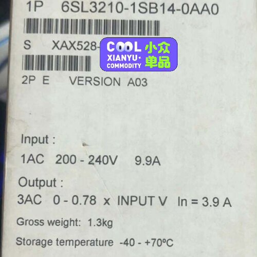 6SL32101SB140AA0西门子变频器PM340功拍前询价