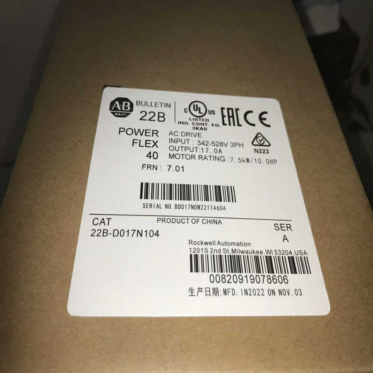 AB变频器22B/22d-d1p4/d2p3/d4/d010【鑫鑫商铺】