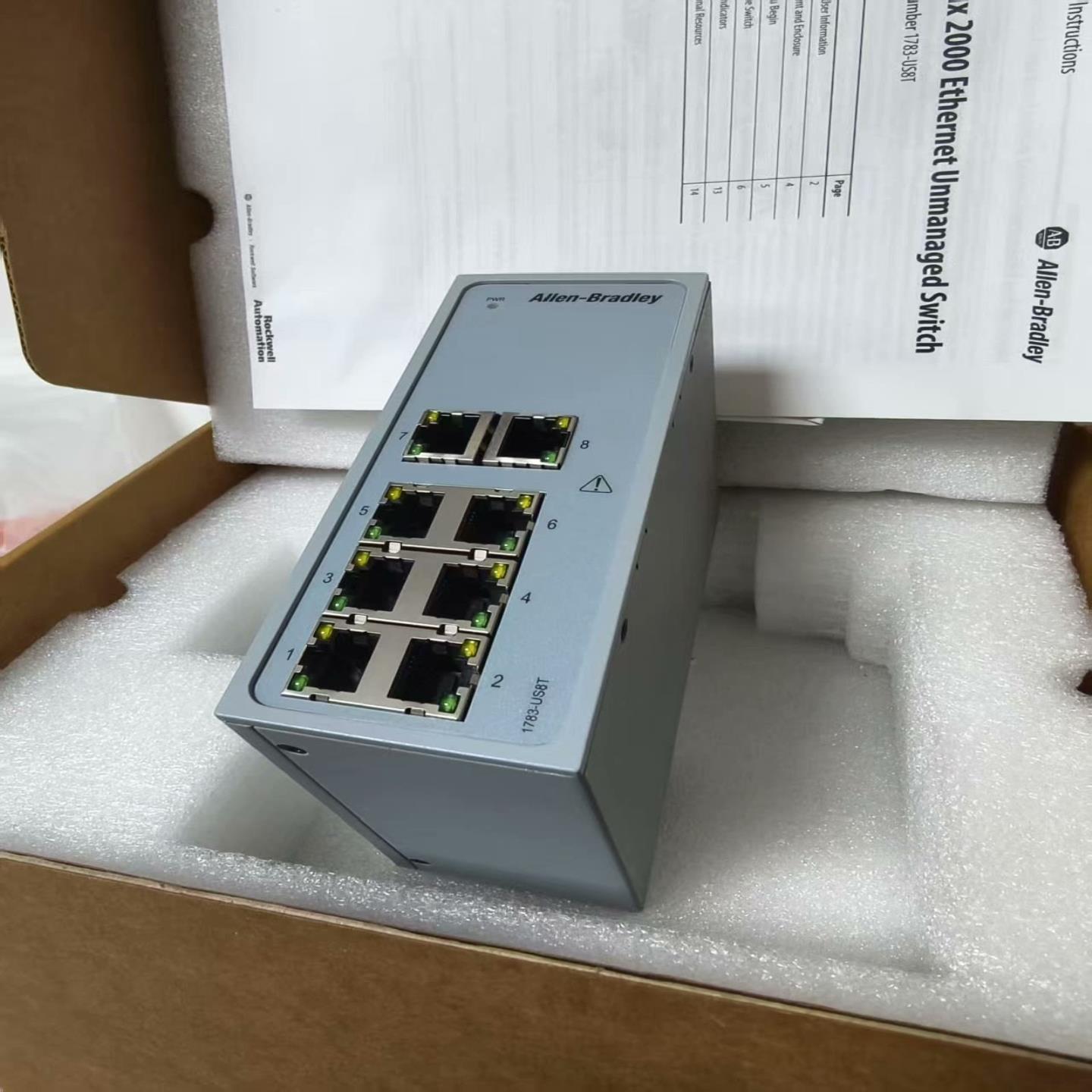 AB罗克韦尔1783-US8T工业交换机，8口全网通，实物拍--议价商品