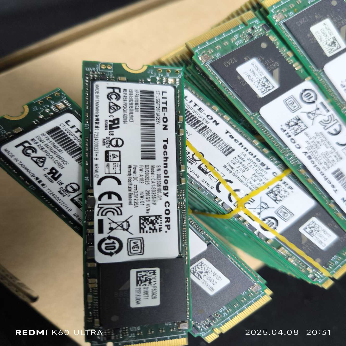 清一色2025年接近零通电拆机256G/M2NVME--议价商品