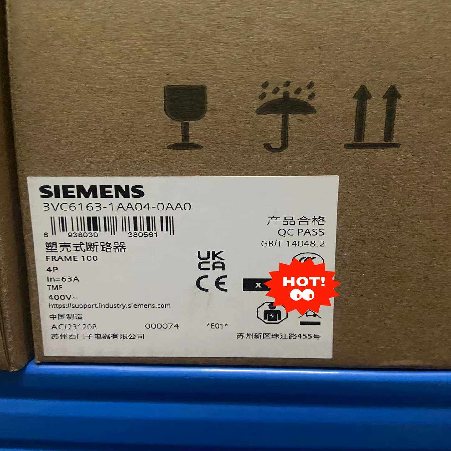 3VC6163-1AA04-0AA0塑壳断路器~询价