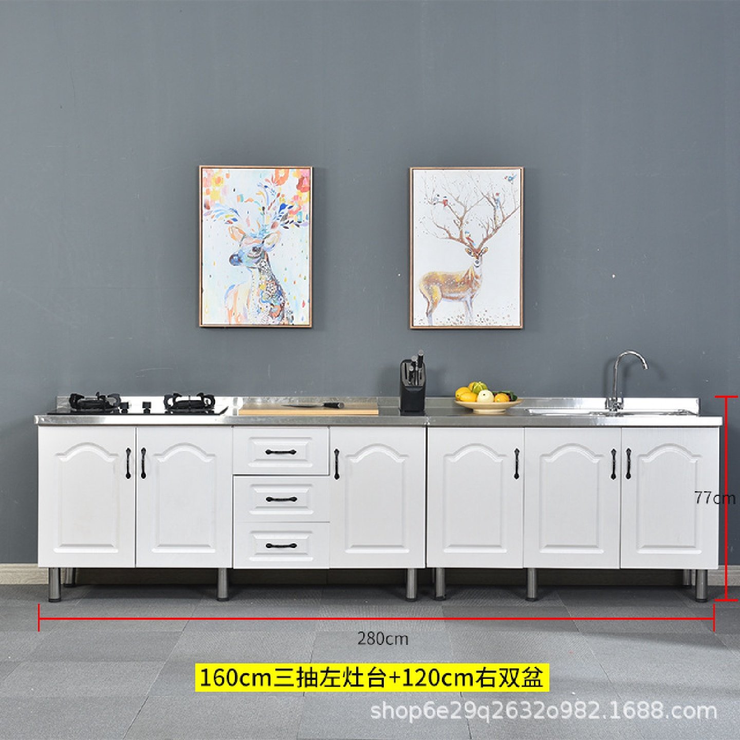 橱柜简易组装经济型厨房家用不锈钢多功能现代简约小户型厨房橱柜,纺织面料/辅料/配套,纺织机械配件,淘宝优惠券,粉丝福利购,淘宝优惠卷