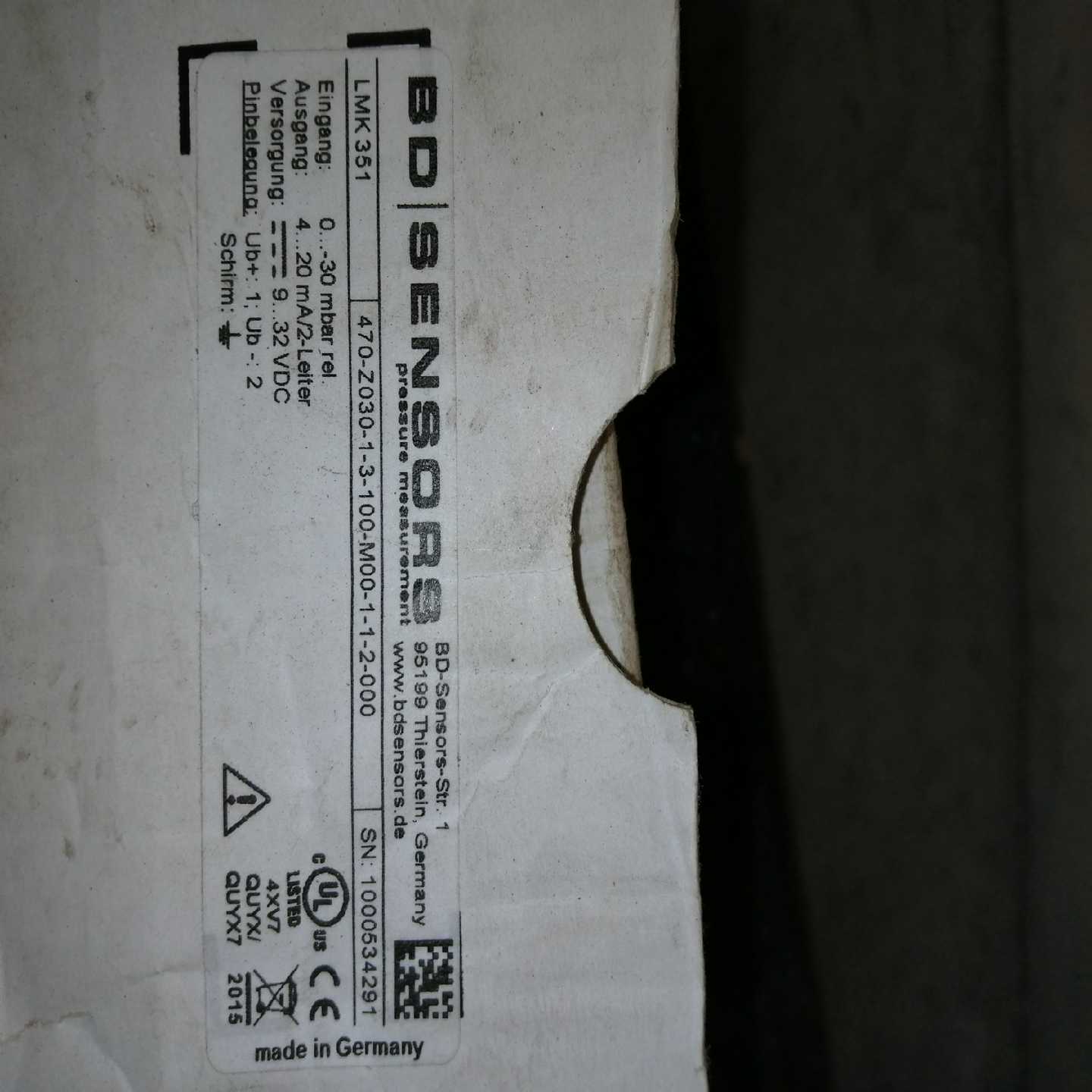 德国BDSENSORS压力传感器变送器LMK35询价