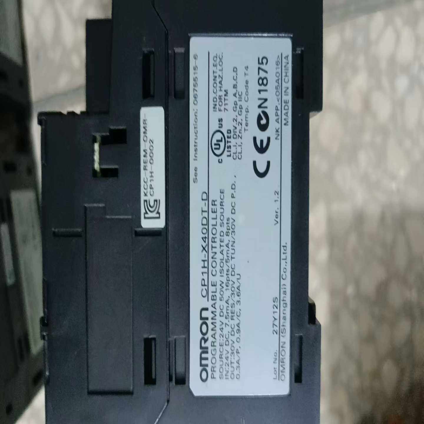 咨询-plc，型号CP1H-X40DT-D，1.2版本，成色