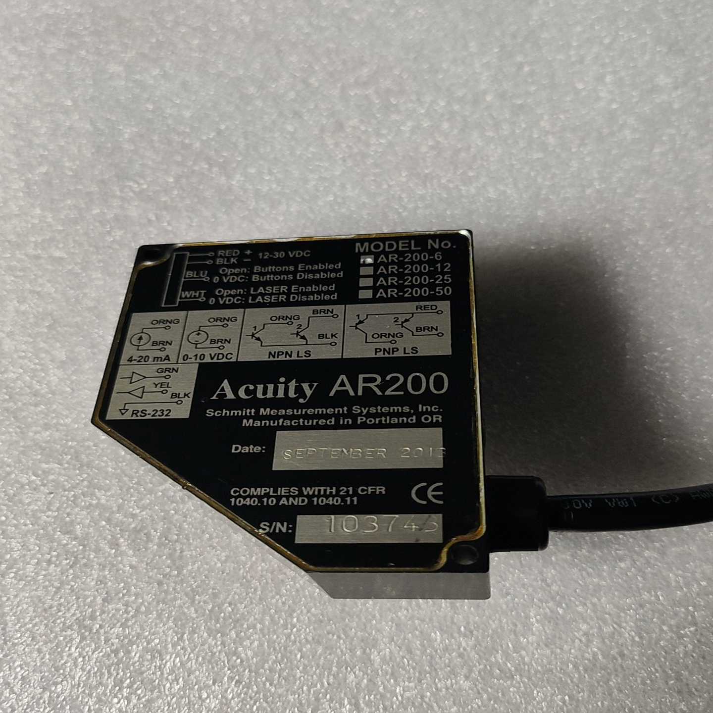 询价美国ACUITY位移传感器AR200，激光传感器