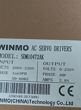 寻IWINMO伺服驱动器SDM104T2AK输入电压2002