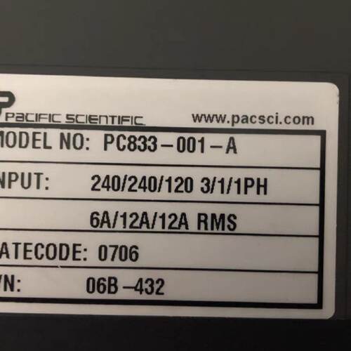 【询价】PACIFIC SCIENTIFIC太平洋伺服驱动器PC83