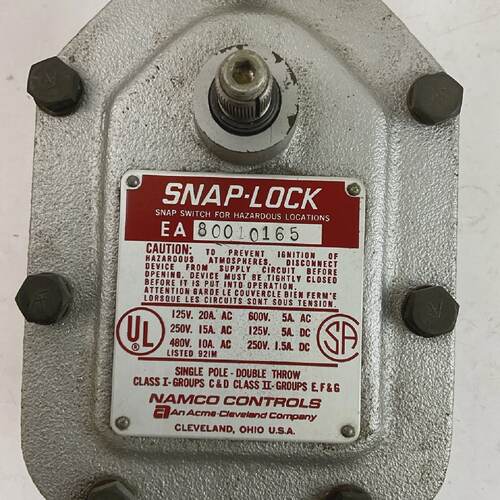 SNAPLOCK EA80010165 SNAP SWITCH FOR HAZARDAOUS LOCATIONS 600