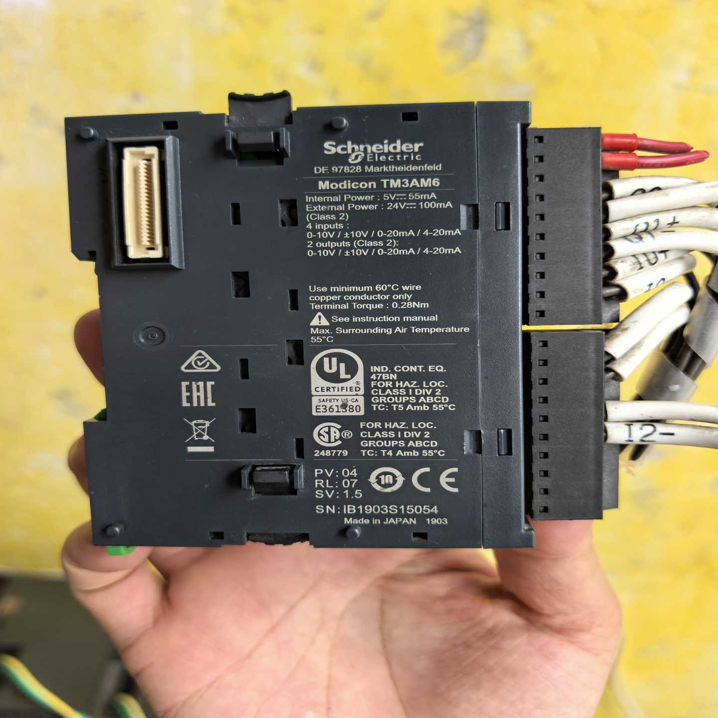 TM3AM6、施耐德PLC模块、TM3AM6、实物图，拆机功--议价商品