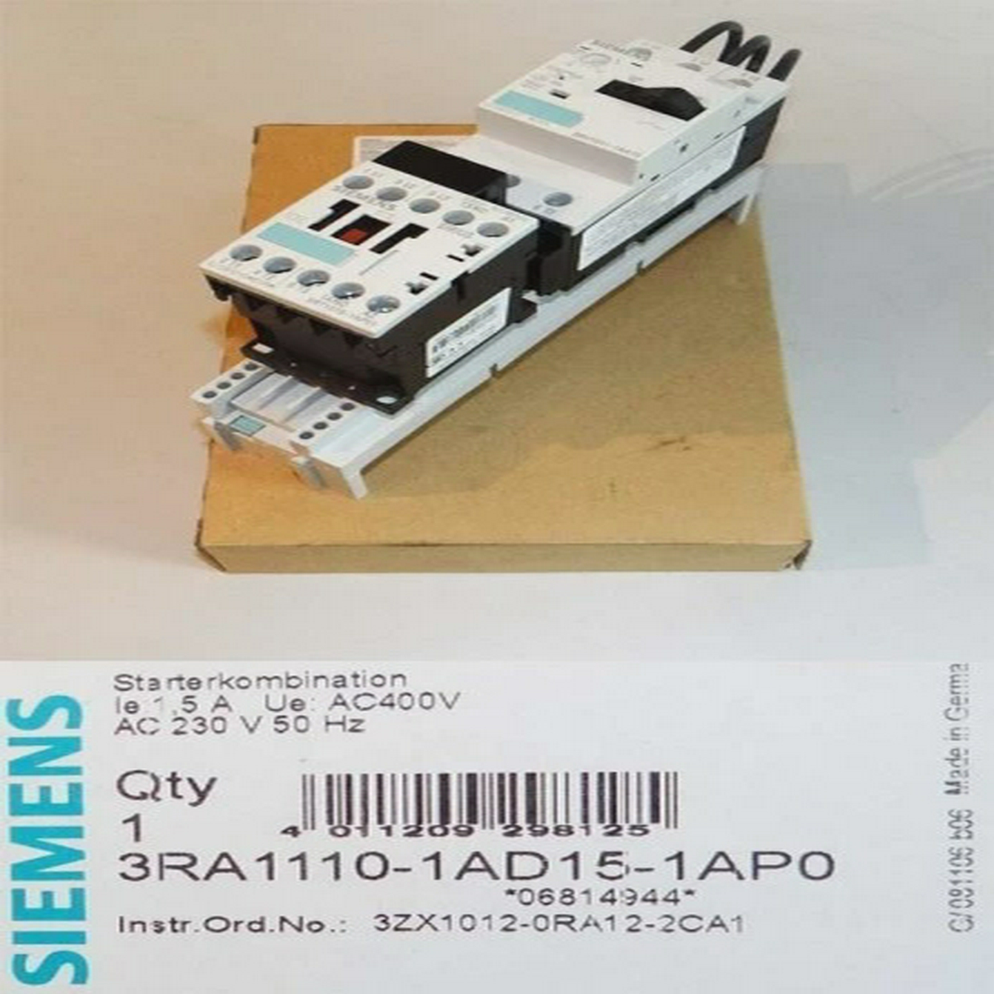 SiemensStarterkombination3RA1110-1AD15-1AP0-unused/OVP-