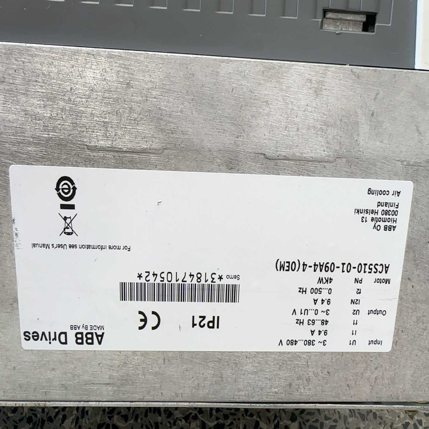 ABB变频器ACS510-01-09A4-4有两台（地坛设备）