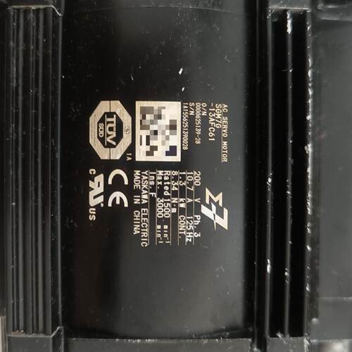 SGMMG-13ADC61，安川7系1.3千瓦伺服电机，询价