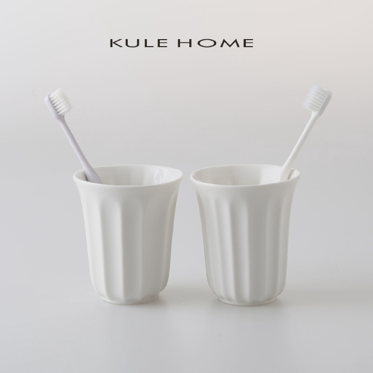 KULEHOME洗漱杯轻奢情侣家用漱口创意牙具牙膏架简约陶瓷刷牙杯